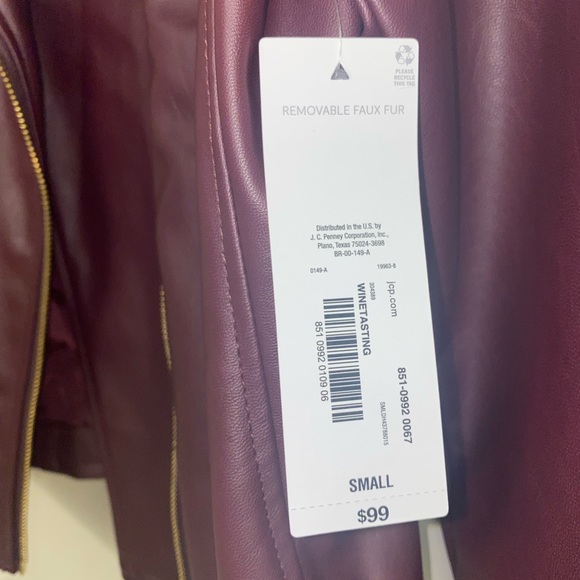 Purple Faux Leather Jacket - Picture 5 of 6